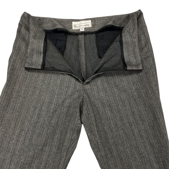 Elliott Lauren Trouser Pants Womens Size 4 Gray Pinstriped Bootcut Leg - Picture 13 of 16